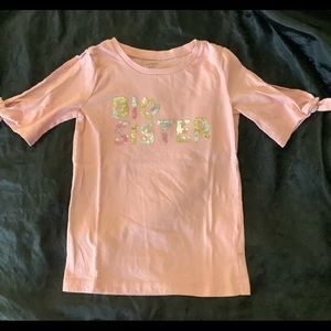 Like new big sister shirt pale pink